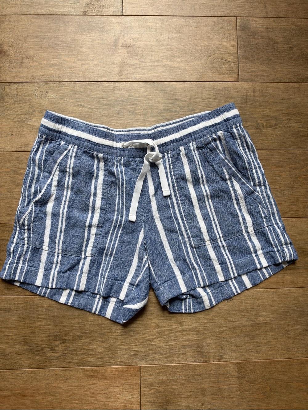 Nautica Striped Blue and White Women's Lounge Shorts